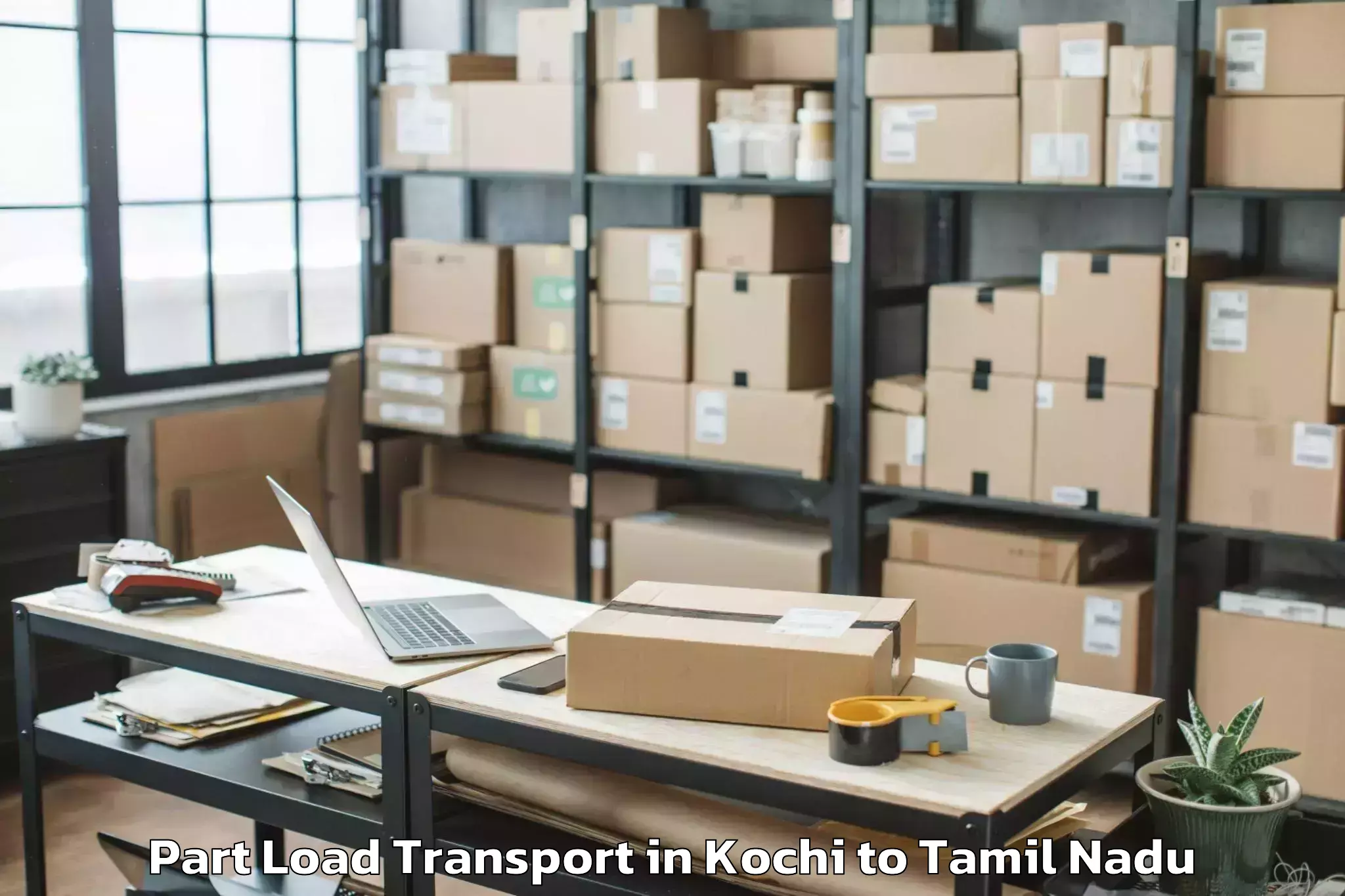 Comprehensive Kochi to Central University Of Tamil Na Part Load Transport